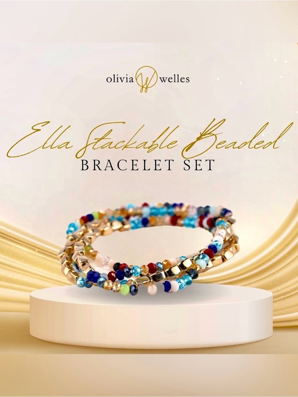 Olivia Welles Ella Beaded Stackable Stretch Bracelet